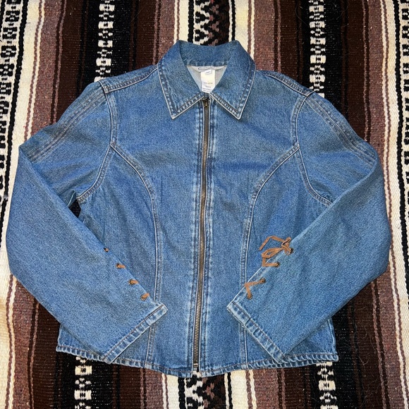 Laced Up Denim Jacket - Picture 3 of 4